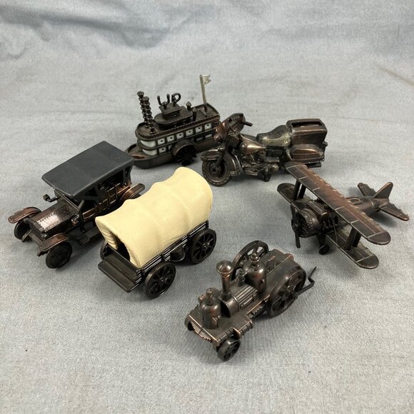 Lot of 6 VTG Miniature Vehicles Die Cast Metal Pencil Sharpeners - Picture 1 of 7